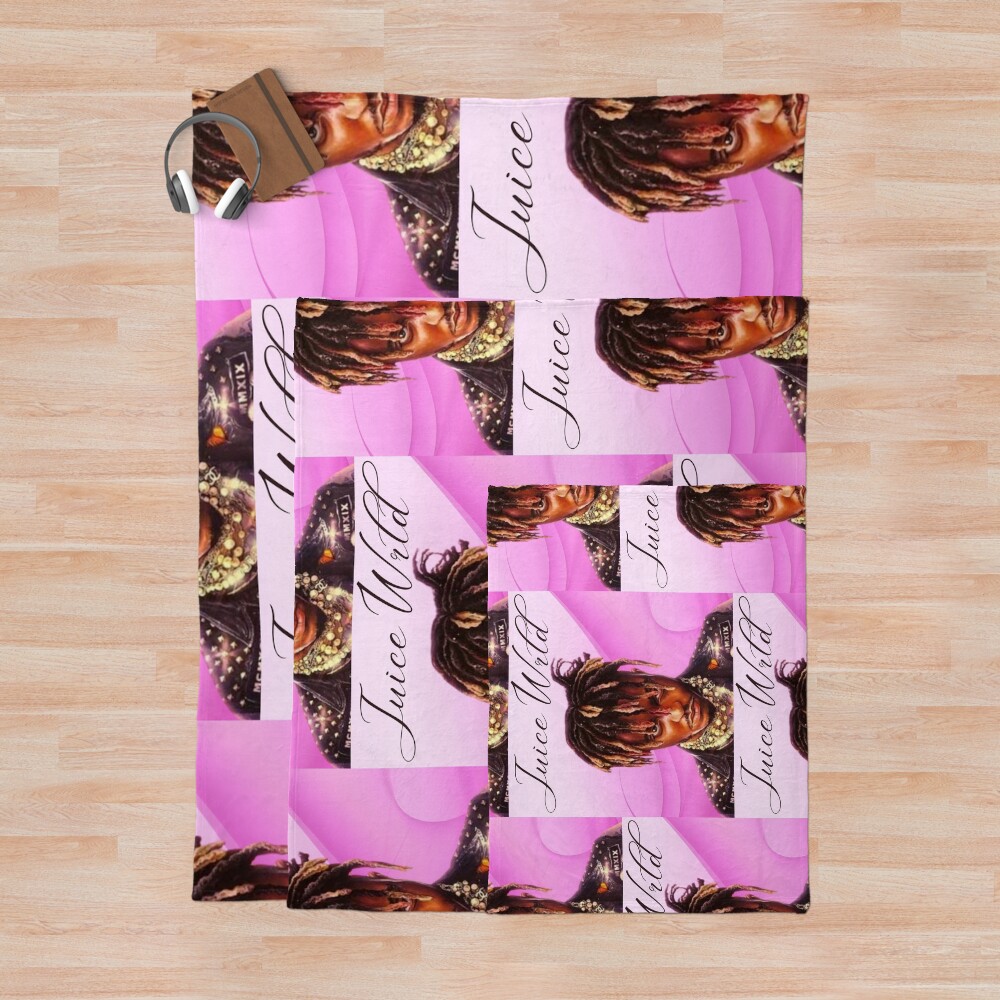 Juicewrld Light Pink Swirl Throw Blanket - Image 3