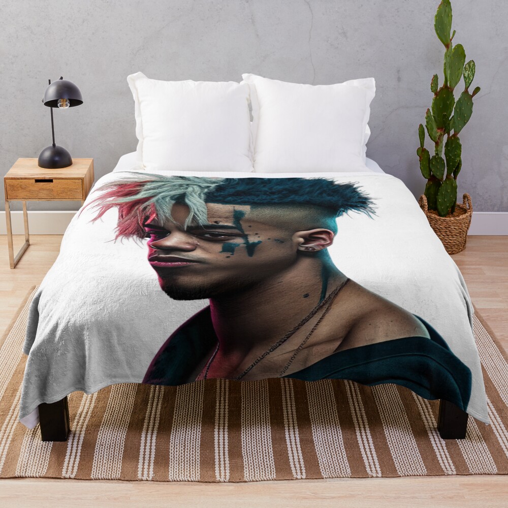 Xxx Tentacion Art Ii Throw Blanket