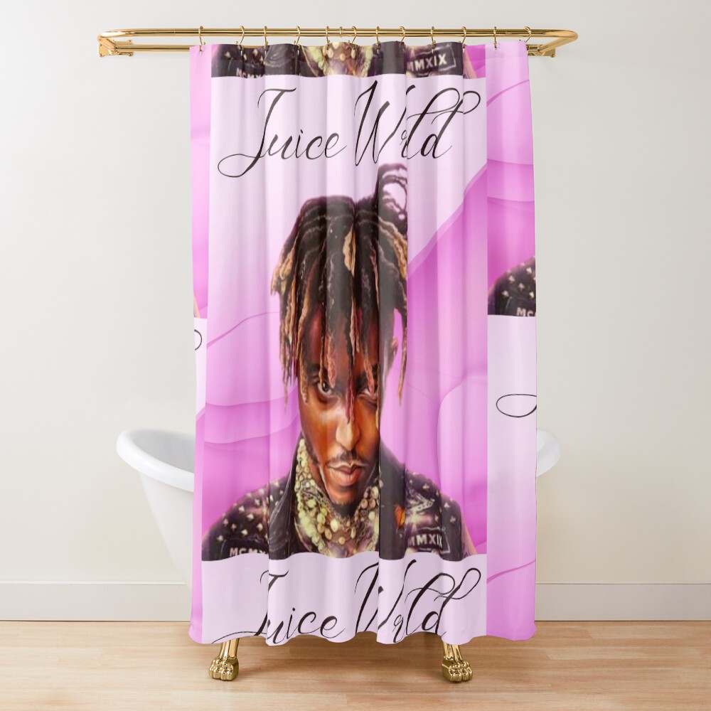 Juicewrld Light Pink Swirl Shower Curtain